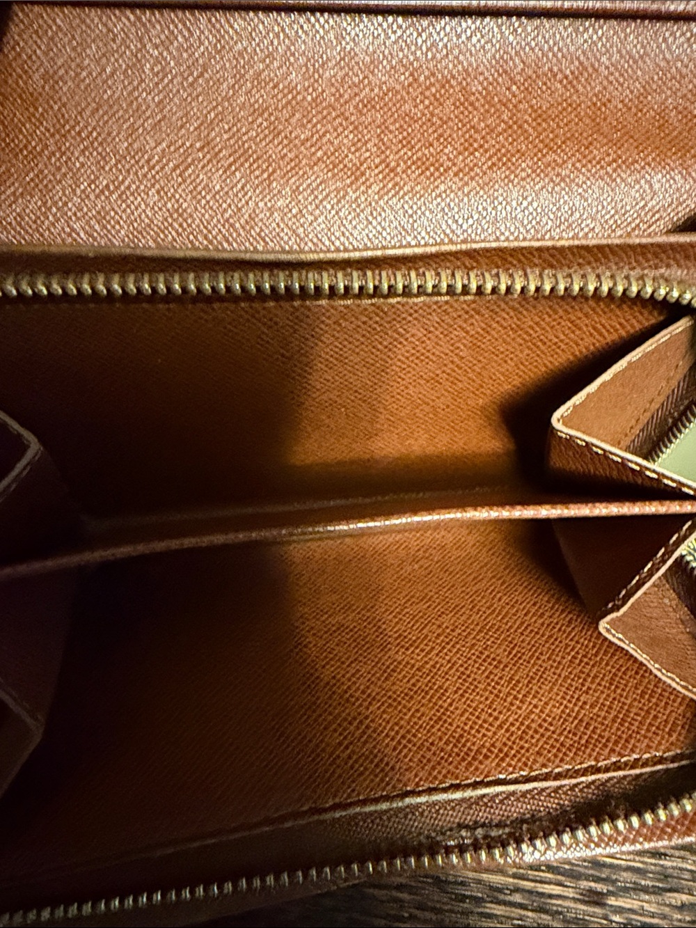 Louis Vuitton Monogram Porte Monnaie Tresor Canvas Brown and Gold Wallet - Picture 9 of 9